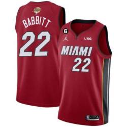 Red Heat #22 Luke Babbitt 2023 Finals Jersey with 6 Patch and UKG Sponsor Patch