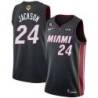 Black Heat #24 Jim Jackson 2023 Finals Jersey with 6 Patch and UKG Sponsor Patch