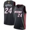 Black Heat #24 Jerome Beasley 2023 Finals Jersey with 6 Patch and UKG Sponsor Patch