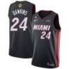 Black Heat #24 Andre Dawkins 2023 Finals Jersey with 6 Patch and UKG Sponsor Patch