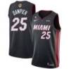 Black Heat #25 Erick Dampier 2023 Finals Jersey with 6 Patch and UKG Sponsor Patch