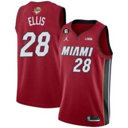 Red Heat #28 LeRon Ellis 2023 Finals Jersey with 6 Patch and UKG Sponsor Patch