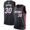 Black Heat #30 Earl Barron 2023 Finals Jersey with 6 Patch and UKG Sponsor Patch