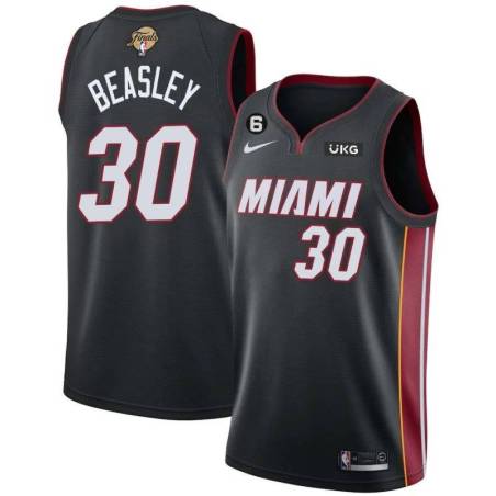 Black Heat #30 Michael Beasley 2023 Finals Jersey with 6 Patch and UKG Sponsor Patch