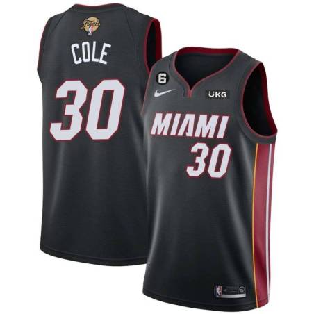 Black Heat #30 Norris Cole 2023 Finals Jersey with 6 Patch and UKG Sponsor Patch