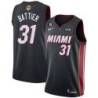 Black Heat #31 Shane Battier 2023 Finals Jersey with 6 Patch and UKG Sponsor Patch