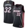 Black Heat #32 Blue Edwards 2023 Finals Jersey with 6 Patch and UKG Sponsor Patch