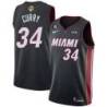 Black Heat #34 Eddy Curry 2023 Finals Jersey with 6 Patch and UKG Sponsor Patch