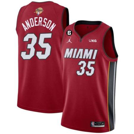 Red Heat #35 Willie Anderson 2023 Finals Jersey with 6 Patch and UKG Sponsor Patch