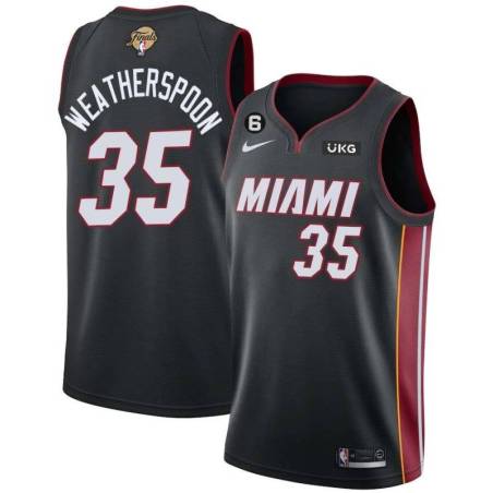 Black Heat #35 Clarence Weatherspoon 2023 Finals Jersey with 6 Patch and UKG Sponsor Patch