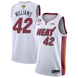 White Heat #42 Walt Williams 2023 Finals Jersey with 6 Patch and UKG Sponsor Patch