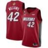 Red Heat #42 Walt Williams 2023 Finals Jersey with 6 Patch and UKG Sponsor Patch