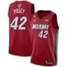 Red Heat #42 James Posey 2023 Finals Jersey with 6 Patch and UKG Sponsor Patch