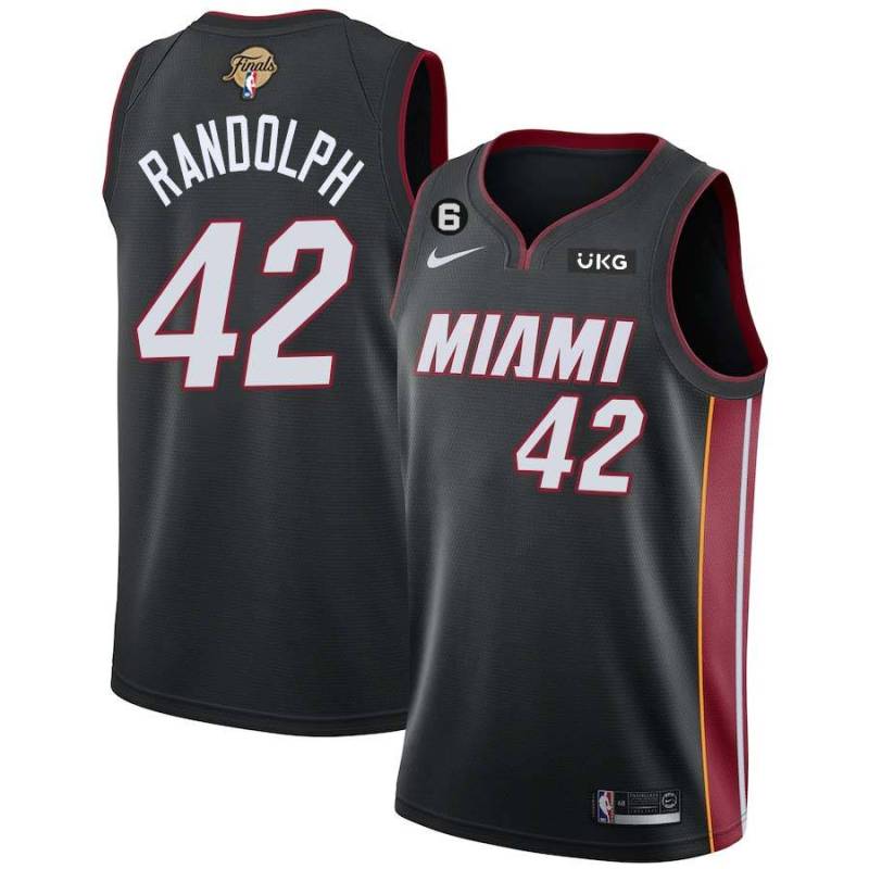 Black Heat #42 Shavlik Randolph 2023 Finals Jersey with 6 Patch and UKG Sponsor Patch