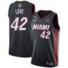 Black Heat #42 Kevin Love 2023 Finals Jersey with 6 Patch and UKG Sponsor Patch