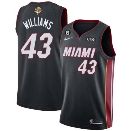 Black Heat #43 Shawne Williams 2023 Finals Jersey with 6 Patch and UKG Sponsor Patch