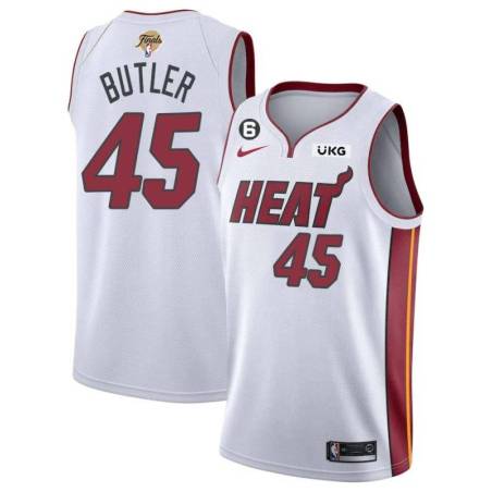 White Heat #45 Rasual Butler 2023 Finals Jersey with 6 Patch and UKG Sponsor Patch