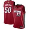 Red Heat #50 Jim Rowinski 2023 Finals Jersey with 6 Patch and UKG Sponsor Patch