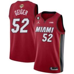 Red Heat #52 Matt Geiger 2023 Finals Jersey with 6 Patch and UKG Sponsor Patch