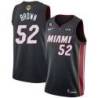 Black Heat #52 Ernest Brown 2023 Finals Jersey with 6 Patch and UKG Sponsor Patch
