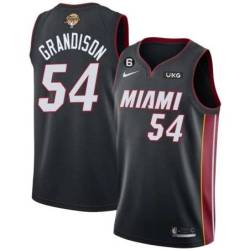 Black Heat #54 Ron Grandison 2023 Finals Jersey with 6 Patch and UKG Sponsor Patch
