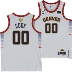 2022-2023 City Edition Nuggets #00 Anthony Cook 2023 Finals Jersey with Western Union (WU) Sponsor and 6 Patch