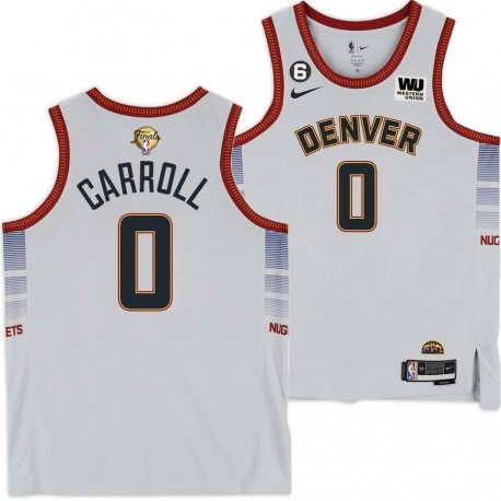 2022-2023 City Edition Nuggets #0 DeMarre Carroll 2023 Finals Jersey with Western Union (WU) Sponsor and 6 Patch