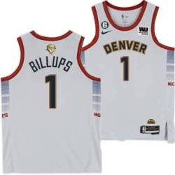 2022-2023 City Edition Nuggets #1 Chauncey Billups 2023 Finals Jersey with Western Union (WU) Sponsor and 6 Patch