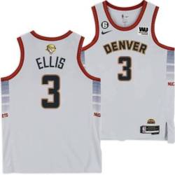 2022-2023 City Edition Nuggets #3 Dale Ellis 2023 Finals Jersey with Western Union (WU) Sponsor and 6 Patch