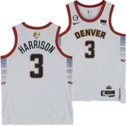 2022-2023 City Edition Nuggets #3 Shaquille Harrison 2023 Finals Jersey with Western Union (WU) Sponsor and 6 Patch