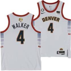 2022-2023 City Edition Nuggets #4 Darrell Walker 2023 Finals Jersey with Western Union (WU) Sponsor and 6 Patch