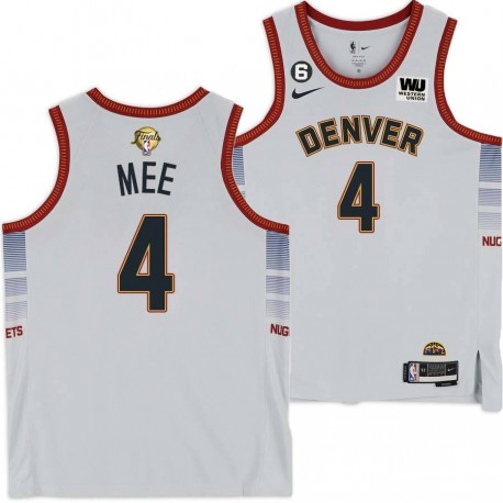 2022-2023 City Edition Nuggets #4 Darnell Mee 2023 Finals Jersey with Western Union (WU) Sponsor and 6 Patch