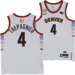 2022-2023 City Edition Nuggets #4 Jeff Trepagnier 2023 Finals Jersey with Western Union (WU) Sponsor and 6 Patch