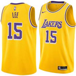 Gold Butch Lee Twill Basketball Jersey -Lakers #15 Lee Twill Jerseys, FREE SHIPPING