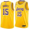 Gold Tony Bobbitt Twill Basketball Jersey -Lakers #15 Bobbitt Twill Jerseys, FREE SHIPPING