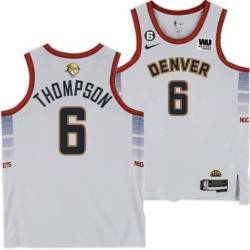 2022-2023 City Edition Nuggets #6 Brooks Thompson 2023 Finals Jersey with Western Union (WU) Sponsor and 6 Patch