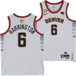 2022-2023 City Edition Nuggets #6 Junior Harrington 2023 Finals Jersey with Western Union (WU) Sponsor and 6 Patch