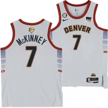 2022-2023 City Edition Nuggets #7 Billy McKinney 2023 Finals Jersey with Western Union (WU) Sponsor and 6 Patch