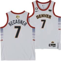 2022-2023 City Edition Nuggets #7 Eldridge Recasner 2023 Finals Jersey with Western Union (WU) Sponsor and 6 Patch