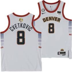 2022-2023 City Edition Nuggets #8 Rastko Cvetković 2023 Finals Jersey with Western Union (WU) Sponsor and 6 Patch