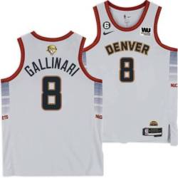 2022-2023 City Edition Nuggets #8 Danilo Gallinari 2023 Finals Jersey with Western Union (WU) Sponsor and 6 Patch