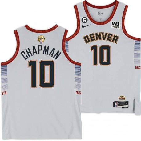 2022-2023 City Edition Nuggets #10 Wayne Chapman 2023 Finals Jersey with Western Union (WU) Sponsor and 6 Patch