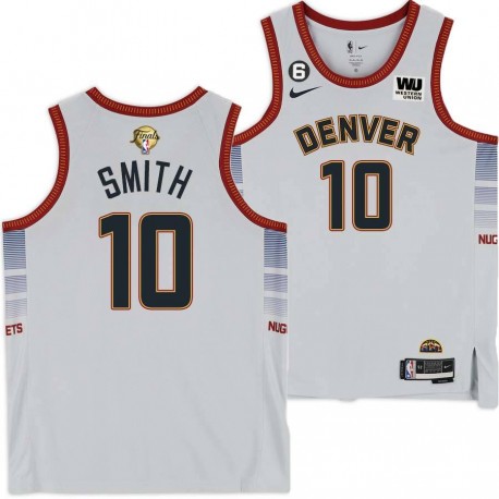 2022-2023 City Edition Nuggets #10 Al Smith 2023 Finals Jersey with Western Union (WU) Sponsor and 6 Patch