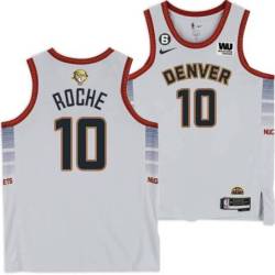 2022-2023 City Edition Nuggets #10 John Roche 2023 Finals Jersey with Western Union (WU) Sponsor and 6 Patch