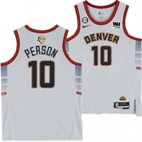 2022-2023 City Edition Nuggets #10 Wesley Person 2023 Finals Jersey with Western Union (WU) Sponsor and 6 Patch