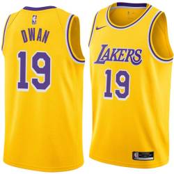 Gold Jack Dwan Twill Basketball Jersey -Lakers #19 Dwan Twill Jerseys, FREE SHIPPING