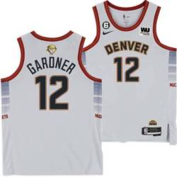 2022-2023 City Edition Nuggets #12 Chuck Gardner 2023 Finals Jersey with Western Union (WU) Sponsor and 6 Patch