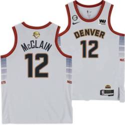 2022-2023 City Edition Nuggets #12 Ted McClain 2023 Finals Jersey with Western Union (WU) Sponsor and 6 Patch