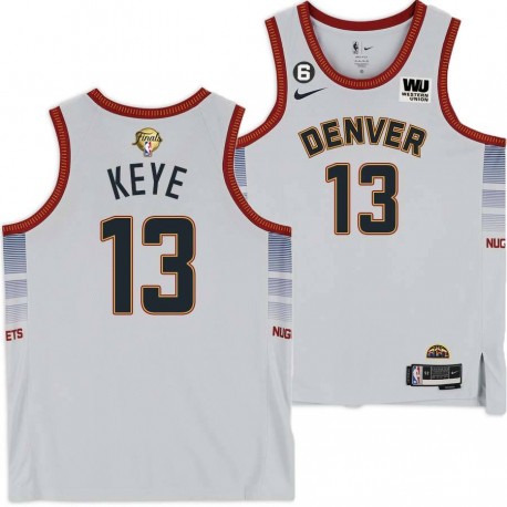 2022-2023 City Edition Nuggets #13 Julius Keye 2023 Finals Jersey with Western Union (WU) Sponsor and 6 Patch