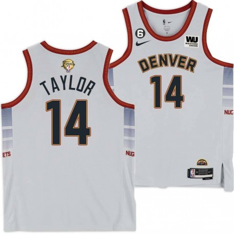 2022-2023 City Edition Nuggets #14 Fatty Taylor 2023 Finals Jersey with Western Union (WU) Sponsor and 6 Patch